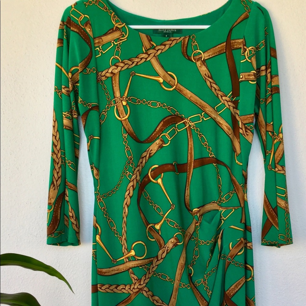 Ralph Lauren Emerald Chain Dress